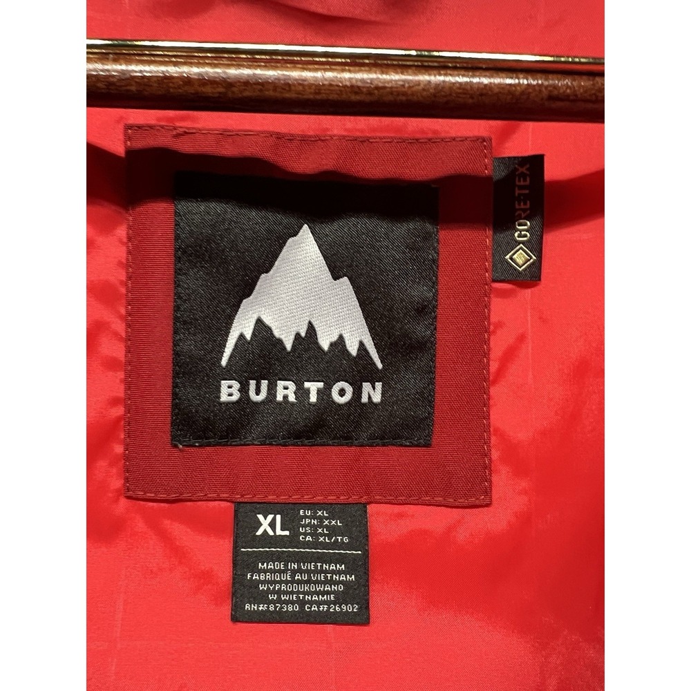 Burton GORETEX Pillowline Anorak Sun Dried Tomato Red Size XL Snowboard Ski Gear - Picture 6 of 10